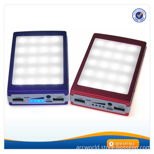 AWC941 Aluminuim Alloy Li-ion solar power bank 10000 mah USB solar charger